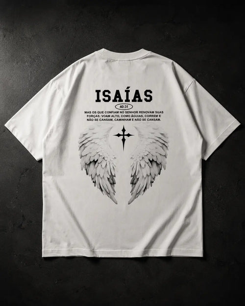 KAIRO® Camiseta Branca Oversized - Isaías 40:31