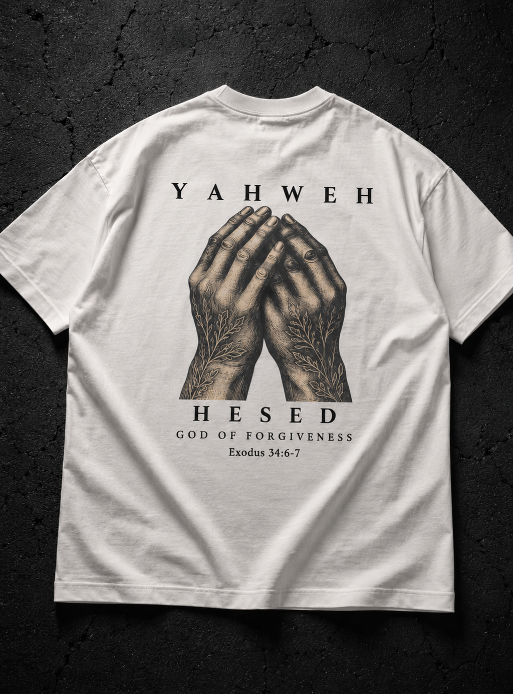 Camiseta streetwear cristã branca