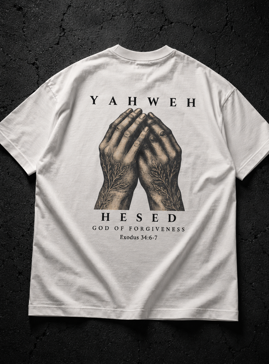 Camiseta streetwear cristã branca